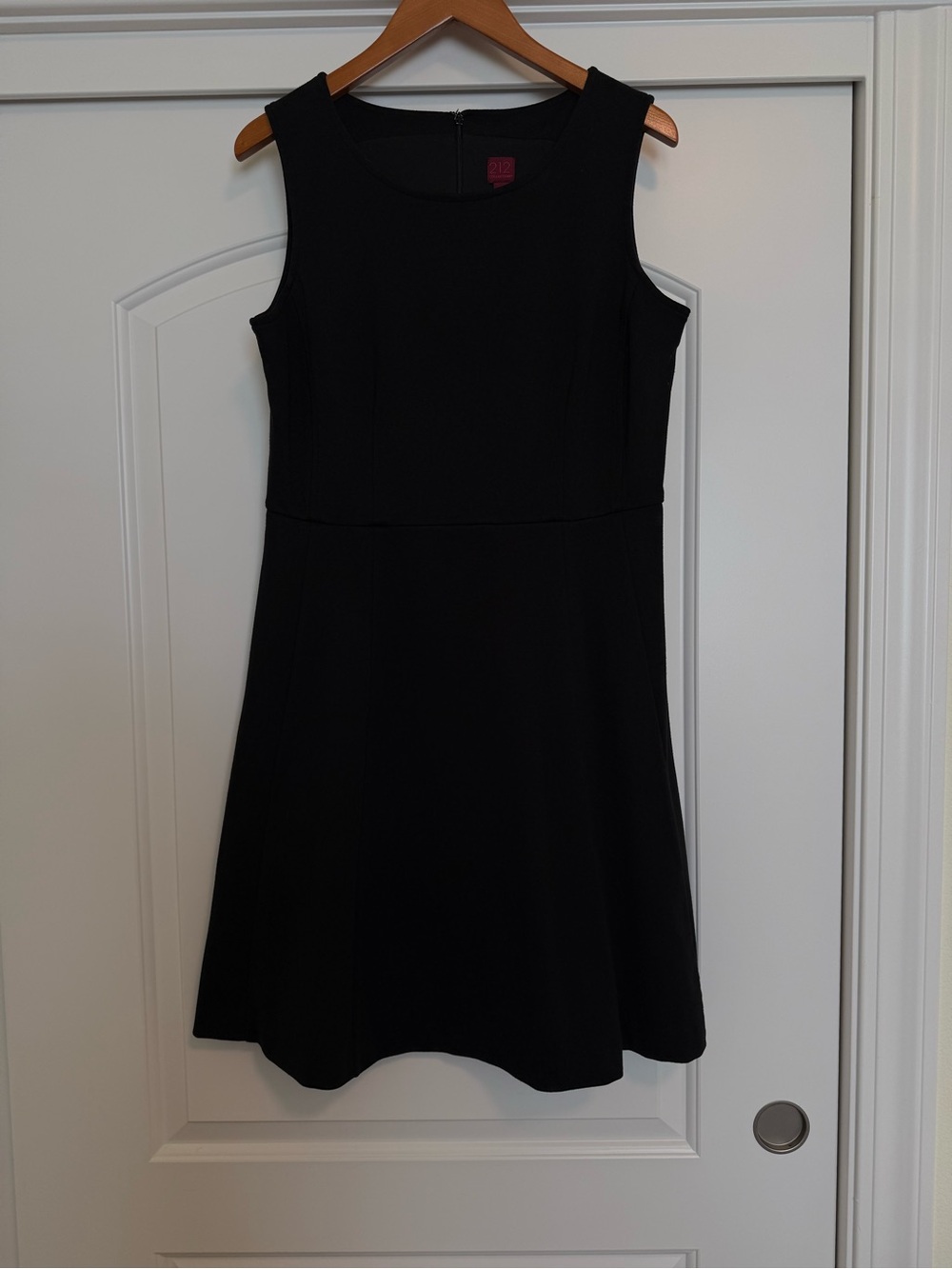 Black Sleeveless Knit A-Line Dress